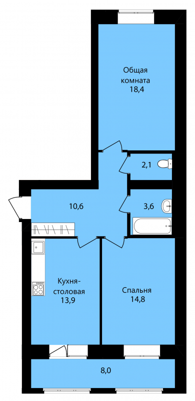 ЖК "На Филатова", ул. Филатова, д. 15 (пл. 2), 43