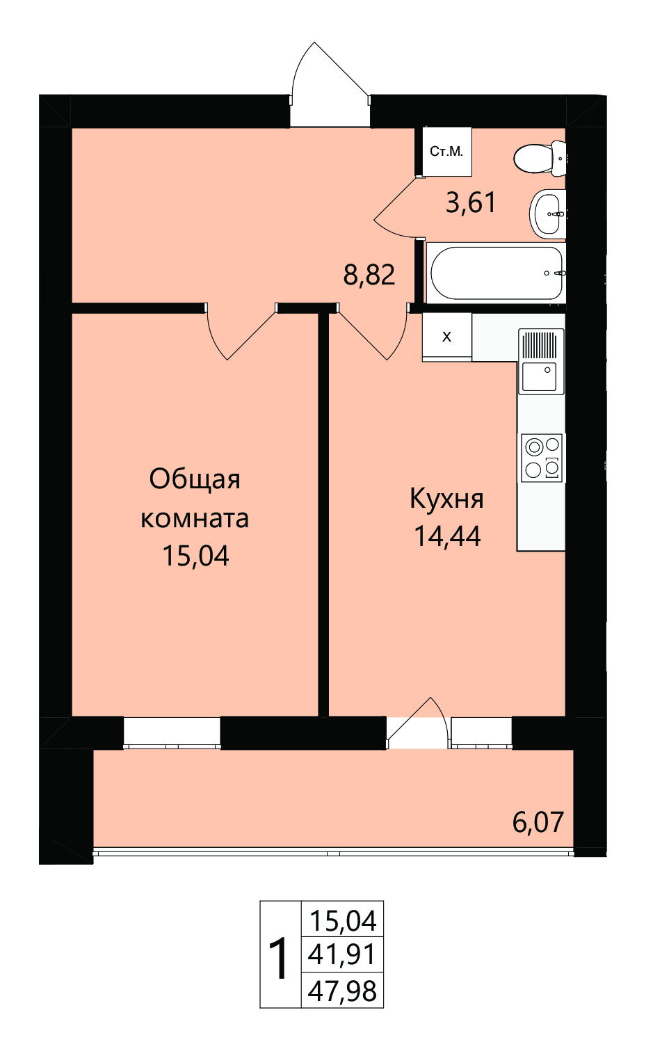 ЖК "Дом в Ялге", кв. 27 ЖК "Дом в Ялге", кв. 27